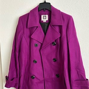 Beautiful hot pink wool coat